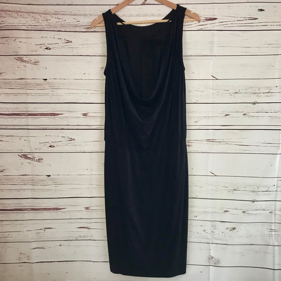Trina Turk | Black Drape Back Dress - Picture 4 of 8